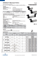 519/520/521 SERIES: 5 WAY, AIR OPERATED SOLENOID WITH M5, 1/8